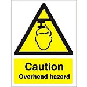 Warning Sign Overhead Hazard Plastic 40 x 30 cm