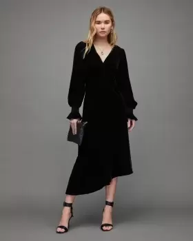 AllSaints Naomi Velvet Dress