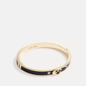 Coach Womens C Buckle Thin Bangle - Gold/Black