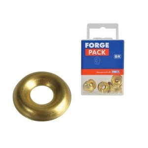 ForgeFix Screw Cup Washers Brass No. 10 Forge Pack 20