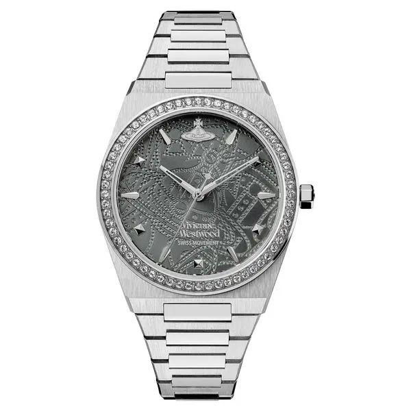 Vivienne Westwood Charterhouse Grey Dial Stainless Steel Bracelet Ladies Watch VV244GYSL VV244GYSL