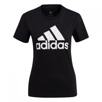 adidas LOUNGEWEAR Essentials Logo T-Shirt Womens - Black / White