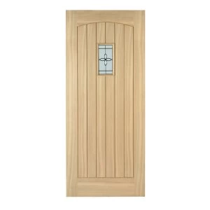 Wickes Croft External Cottage Oak Veneer Door Glazed 2032 x 813mm