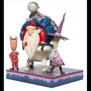 Lock Shock and Barrel with Santa Disney Traditions Figurine