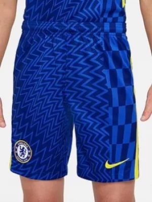 Nike Chelsea Youth 21/22 Home Shorts, Blue, Size S