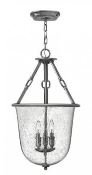 3 Light Ceiling Pendant Antique Nickel, E14