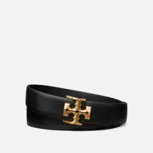 Tory Burch Womens 1 Kira Logo Belt - Black/Gold - M