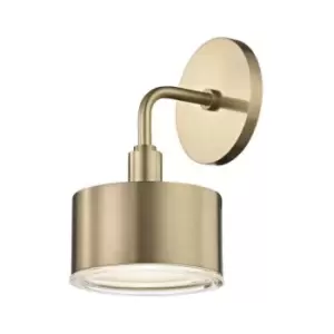 Nora 1 Light Wall Sconce Brass, Glass