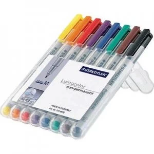 Staedtler OHP pen Lumocolor M non-permanent 315 315 WP8 Blue, Brown, Yellow, Green, Orange, Red, Black, Violet