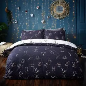 Style Lab Zodiac Duvet Cover Set (King) (Navy)