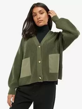 Barbour International Jensons Knit Cardigan - Green, Size 14, Women