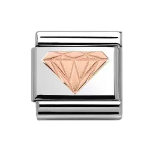 Nomination Classic Couture Rose Gold Diamond Pattern Charm