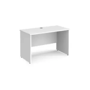 Office Desk Rectangular Desk 1200mm Panel End Leg White Tops 600mm Depth Maestro 25