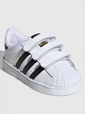 Adidas Originals Superstar Cf Infant Trainers, White/Black, Size 4