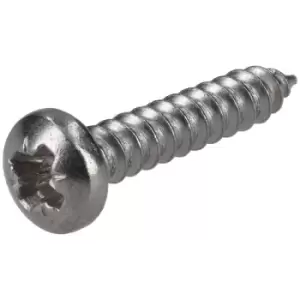 R-TECH 337128 Pozi Pan Head Self-Tapping A2 S/St Screws No. 6 19.0m...