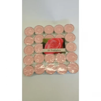 Price's Candles Tealights Pack 25 Rose