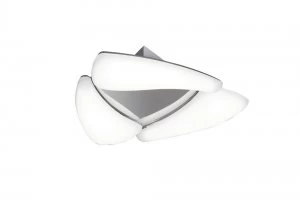 Flush Flush Ceiling 18W LED 3000K, 1620lm, Polished Chrome, Frosted Acrylic