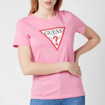 Guess Womens Short Sleeve Original T-Shirt - Jelly Pink - L