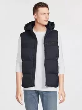 Tommy Hilfiger High Loft Padded Gilet, Desert Sky Navy, Size S, Men