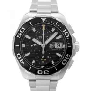 Aquaracer Calibre 16 Automatic Chronograph Black Dial Mens Watch