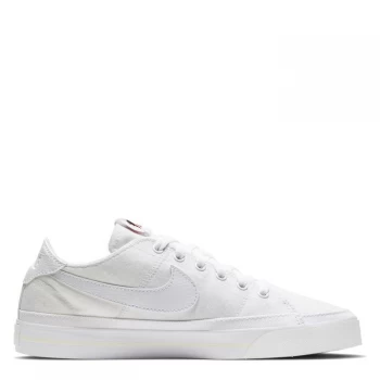 Nike Court Legacy Canvas Low Trainers - Triple White