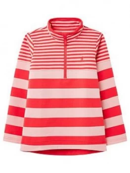 Joules Girls Fairdale Half Zip Sweat Top - Pink, Size Age: 6 Years, Women