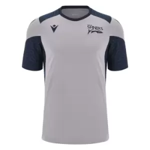 Macron Sale Sharks Rugby Training Tee - Blue