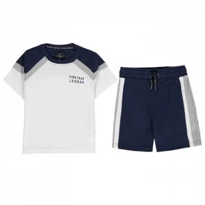 Firetrap Short Sleeve T-Shirt Set Infant Boys - Blue/White