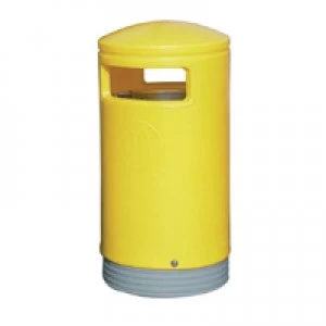 Slingsby Outdoor Hooded Top Bin 75 Litre Yellow 321774