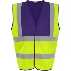 PRO RTX High Visibility Unisex Waistcoat (3XL) (Yellow/Purple)