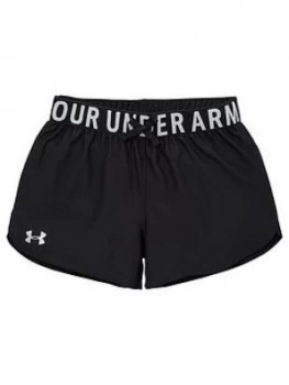 Urban Armor Gear Girls Play Up Solid Shorts - Black Silver