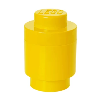 LEGO Storage Brick 1 - Bright Yellow (Round)