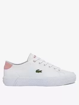 Lacoste Gripshot 0121 1 Lace Up Trainer, White/Black, Size 3 Older