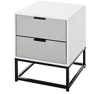 HOMCOM Bedside Table 480 x 400 x 400 mm White