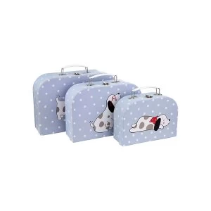 Sass & Belle Barney The Dog Set of 3 Suitcases