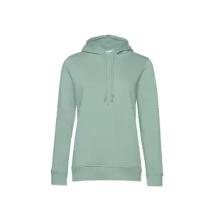 B&C Womens/Ladies Organic Hoodie (M) (Sage Green)