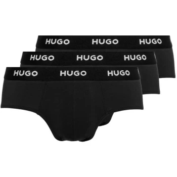 Hugo Hip Briefs 3 Pack - Black