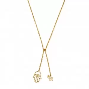 Gold Hand Of Happiness Knot Necklace GN3313