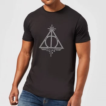 Harry Potter Deathly Hallows Mens T-Shirt - Black - 4XL - Black