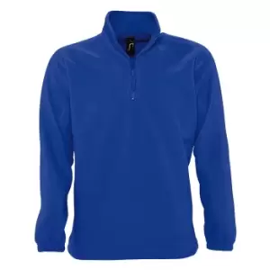 SOLS Ness Unisex Zip Neck Anti-Pill Fleece Top (3XL) (Royal Blue)