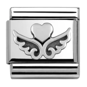 Nomination CLASSIC Silvershine Oxidised Heart with Wings Charm...