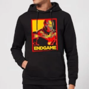 Avengers Endgame Iron Man Poster Hoodie - Black - M