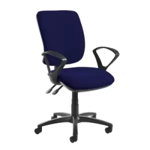 Dams MTO Senza High Back Operator Chair with Fixed Arms - Slip Grey