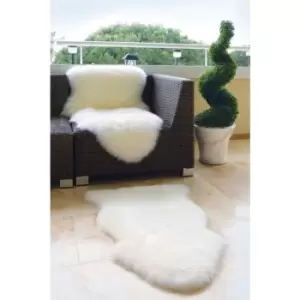 SheepSkins Hug Natural 67cm x 95cm Rectangle - Ivory