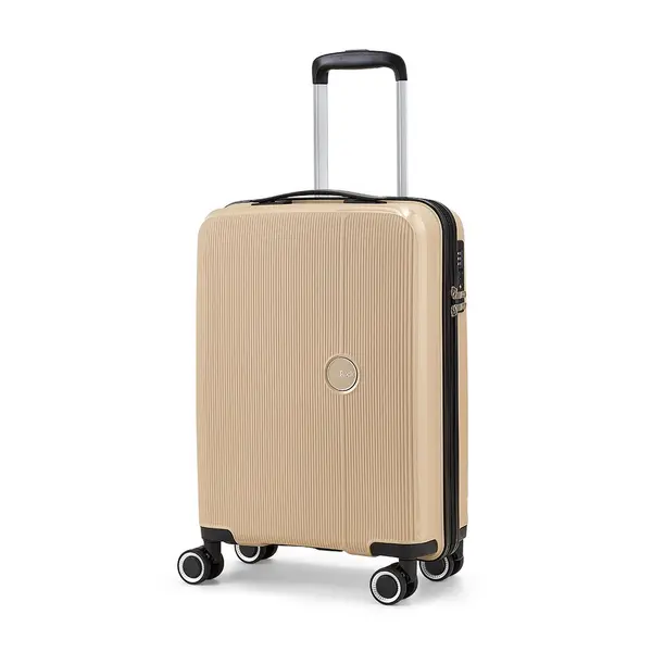 Rock Luggage Hudson IL49501 8 Wheel Hardshell Small Champagne Cabin Suitcase