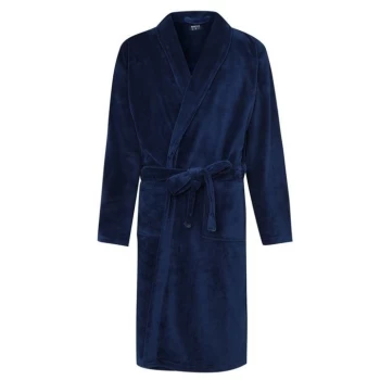 Howick Fleece Robe - Navy Blue