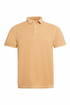 Mens French Connection Triple Stitch Polo Shirt Yellow