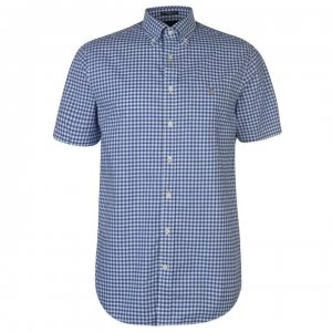 Gant Gant Short Sleeve Pop Colour Gingham Shirt Mens - Blue 436