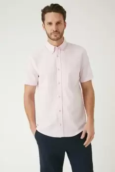 Pink Short Sleeve Oxford Shirt