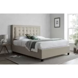 Brandon Oatmeal Fabric Ottoman Storage Bed King